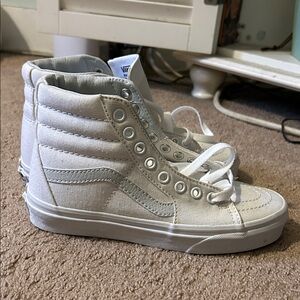 Vans High Top Sneakers in Off-White Canvas